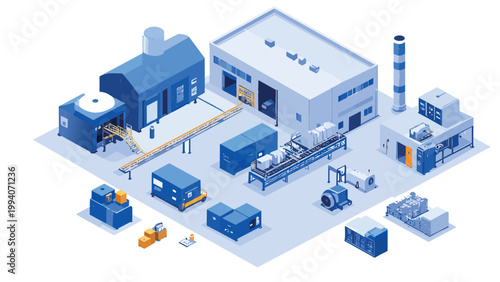 3d model of a oil factory