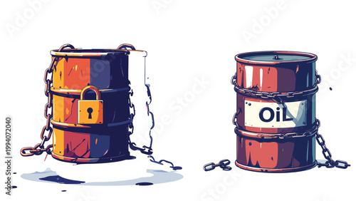 barrel with oil