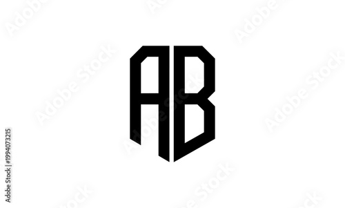 AB initial letter logo or AB monogram