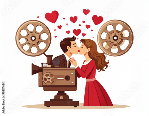 Silent Film Projector Kiss