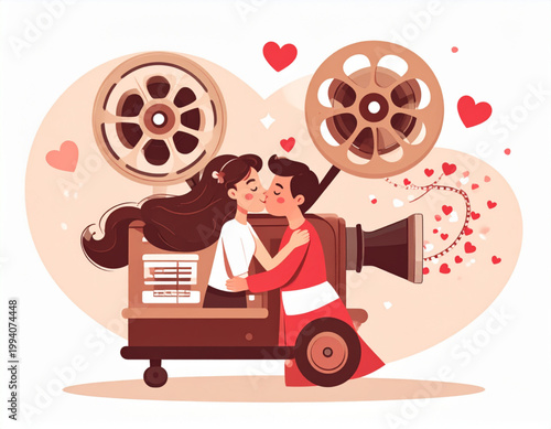 Silent Film Projector Kiss