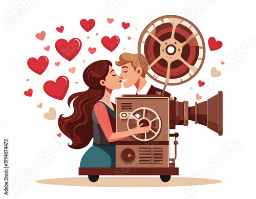 Silent Film Projector Kiss