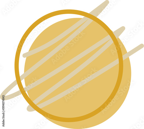 Jupiter simple drawn vector icon. Space planet