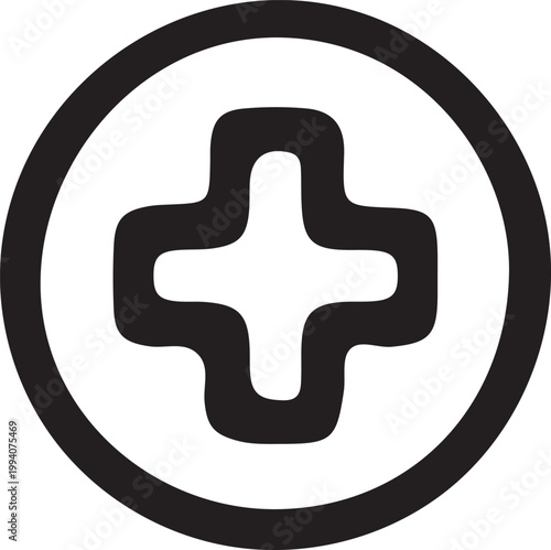 Medical Cross Icon. Healthcare Plus Symbol.