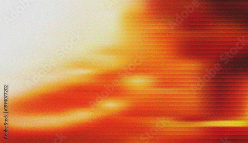 Fotografie Dynamic abstract background with fiery red and orange tones, featuring horizontal motion blur and glowing light streaks, perfect for modern digital visuals, tech themes, and creative design use