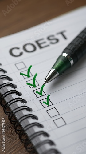 COEST Checklist: Efficient Task Verification with Green Markers