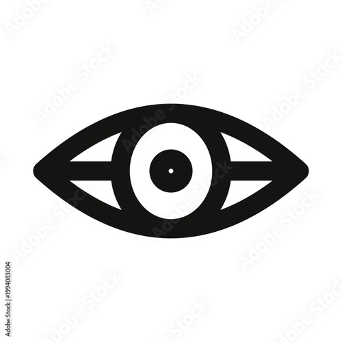 Human eye icon. Discover our modern human eye outline icon with a clean and minimal line icon design for health and vision themes.