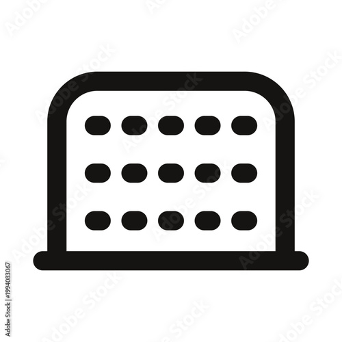 Radiator icon. Discover our modern radiator outline icon with a clean and minimal line icon design for heating and home systems themes.