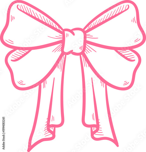 Ribbon Bow Side Frame Decorative Clipart