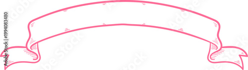 Ribbon Banner Curved Label Cute Clipart