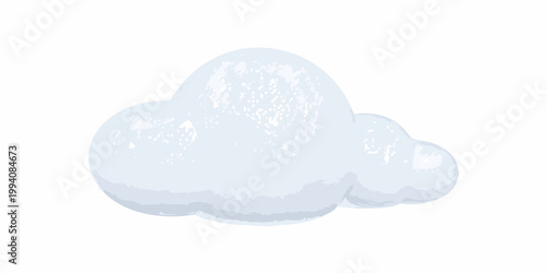 A fluffy light blue cloud illustration with a textured appearance