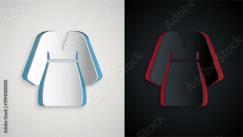 Stylish half-sleeve hoodie with contrasting blue and red sleeve accents Vector