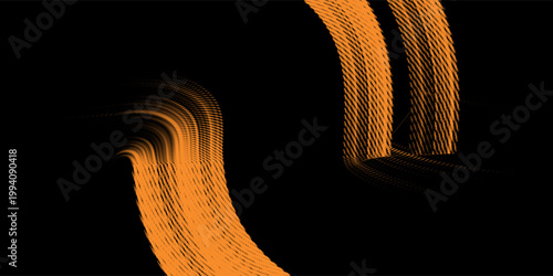 orange black brush Car sticker wrap pattern banner abstract sporty lines black orange color combination grunge brush modern pattern racing motorsport vector design.