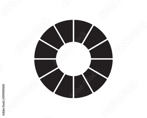 "Circular Progress Indicator Icon Representing Loading, Infographic, and Data Visualization"