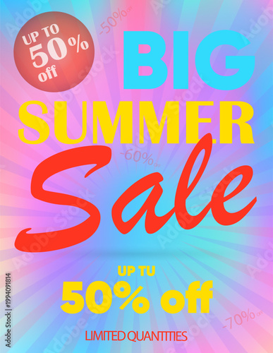 Big Summer Sale Promotional Discount Banner