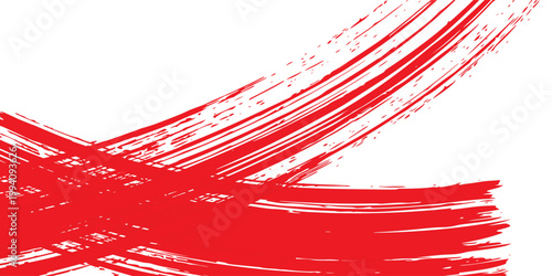 Red white brush stroke pattern car sticker abstract banner sporty lines red white color combination brush stroke pattern grunge motorsport racing design, Eps 10.