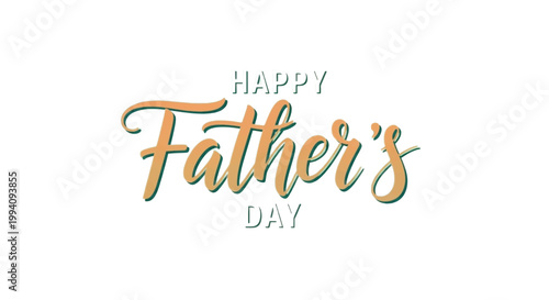 Father's Day, Happy Father's Day, Greeting Card, Vector Illustration