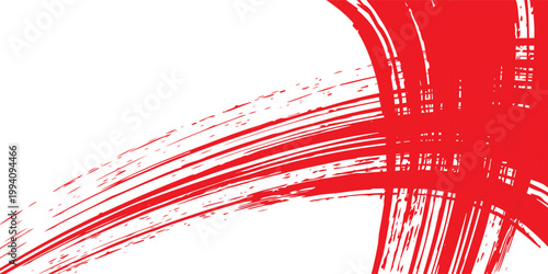 Red white brush stroke pattern car sticker abstract banner sporty lines red white color combination brush stroke pattern grunge motorsport racing design.