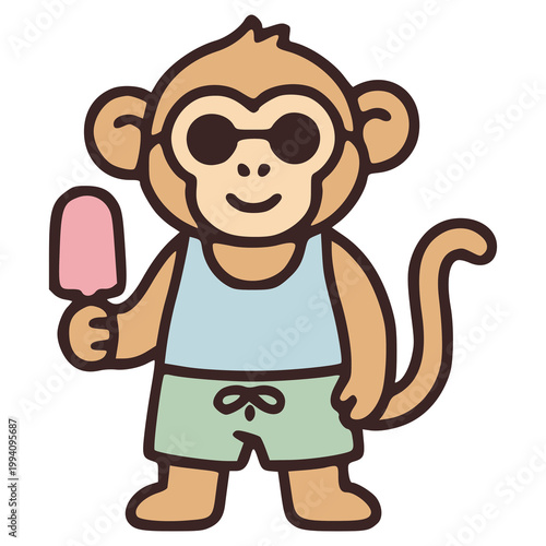 Monkey Animal Illustration 