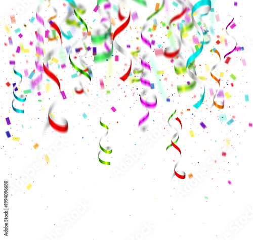 confetti on white background