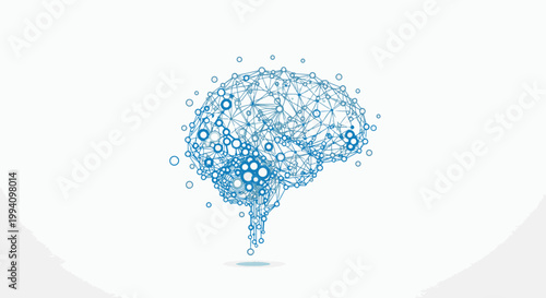 Neural Network Brain Concept - Digital Intelligence and Connectivity
