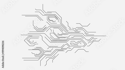 Abstract digital circuit board pattern, futuristic technology network, clean futuristic design, 4k motion graphics