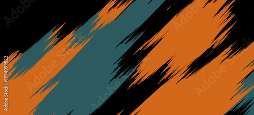 orange black brush Car sticker wrap pattern banner abstract sporty lines black orange color combination grunge brush modern pattern racing motorsport vector design. eps 10