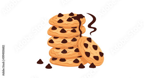 Stack of Chocolate Chip Cookies.