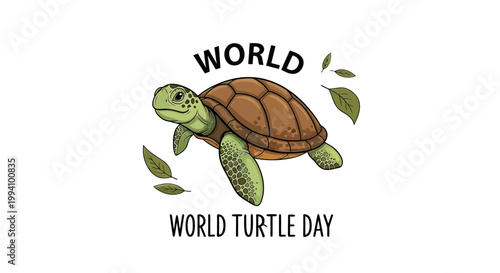 Turtle swimming in the ocean water.