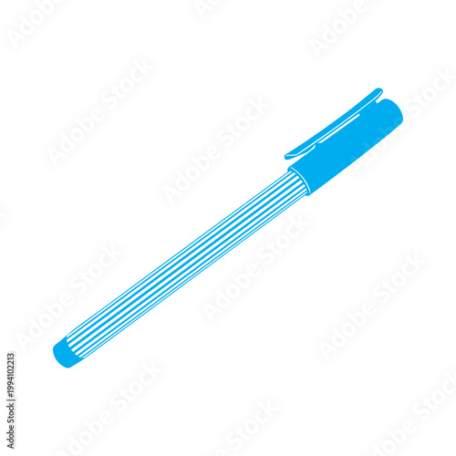 monochrome vector illustration of a pen or fineliner