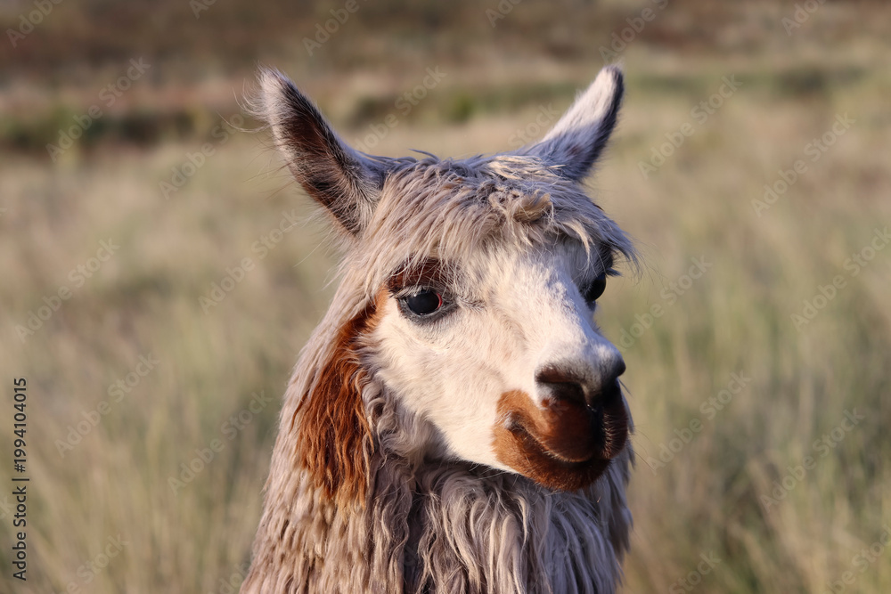 Obraz premium Alpaca breeding process for wool production for the textile industry