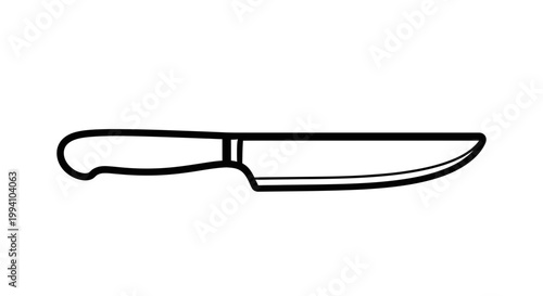 A sharp kitchen cutting knife tool.