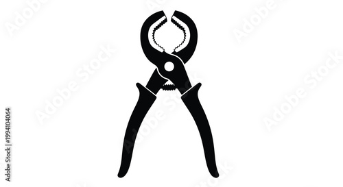 Black silhouette of a nutcracker viewed from a central perspective