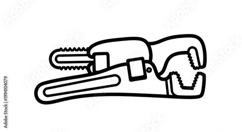 Adjustable pipe wrench tool equipment.