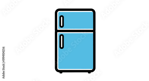 Blue Refrigerator Home Kitchen Appliance.