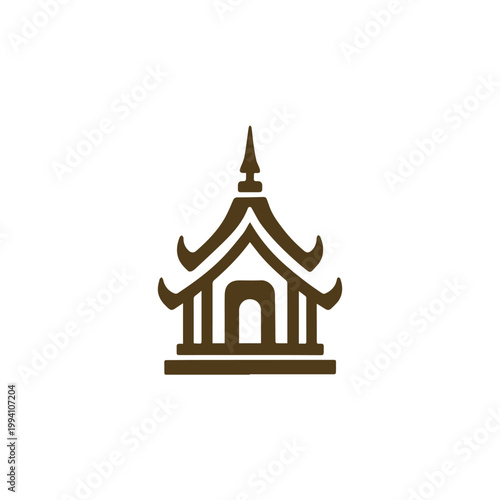 Thailand Temple Landmark Logo