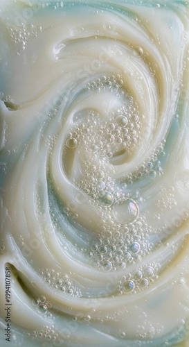 Swirling Creamy Texture with Sparkling Details.