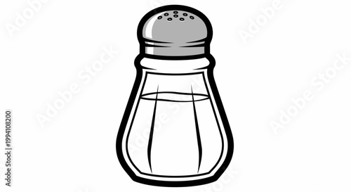 Salt Shaker Container with Liquid Inside.
