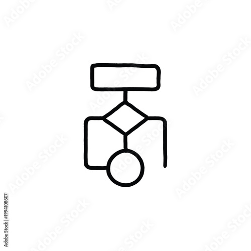 Workflow Flowchart Doodle Icon