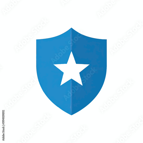 Blue shield icon with a white star in the center.
