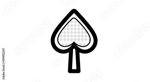 Spade suit playing card symbol icon.