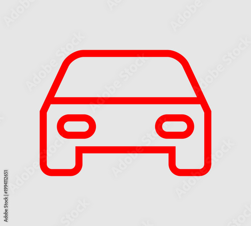 Simple line of car icons vector i;;ustration 