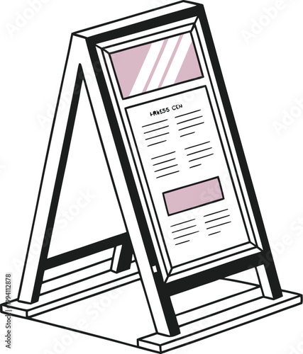 vector illustration of a sketch of a pen