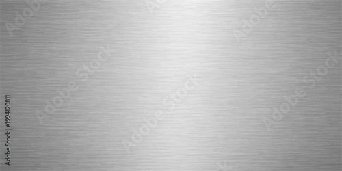 A textured brushed silver metal plate surface featuring a seamless stainless steel pattern with shiny gray metallic reflections on a polished titanium alloy backdrop