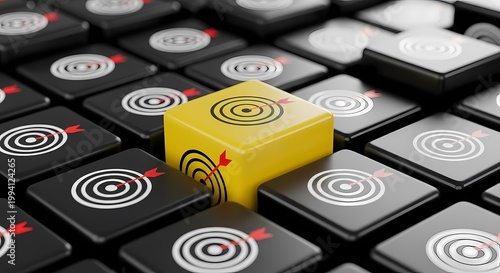Yellow shopping cart icon on keyboard keys symbolizing online retail and e-commerce