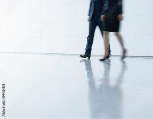 young woman walking on the escalator