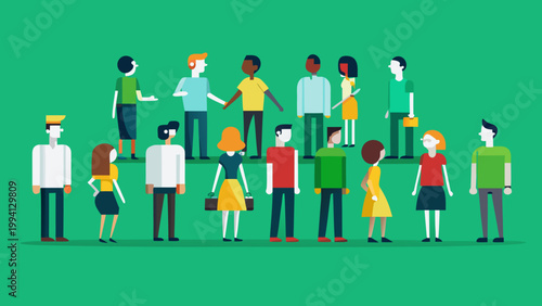 Diverse crowd of people illustration