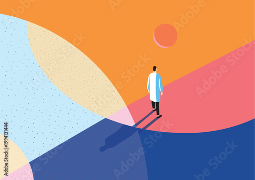 個性が静かに語るミニマルなアート的イラスト