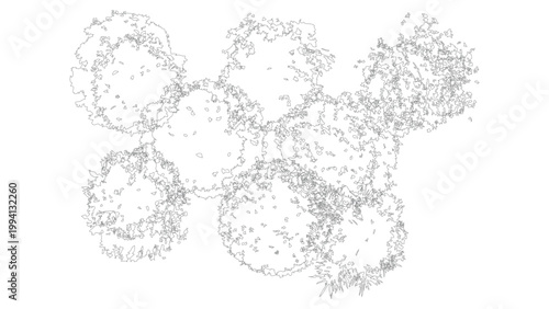 Set of unique hand drawn cloud outlines for weather icons and atmospheric branding designs.