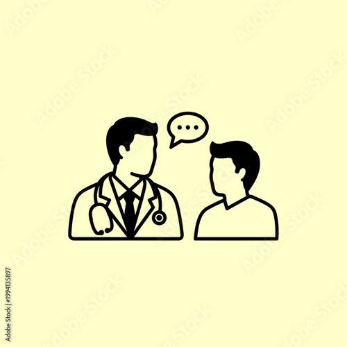 A doctor consults with a patient, discussing health and well-being during a medical appointment